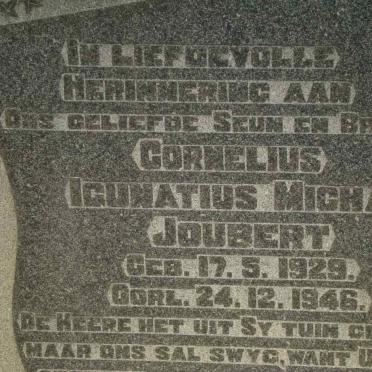 JOUBERT Cornelius Igunatius Michal 1929-1946