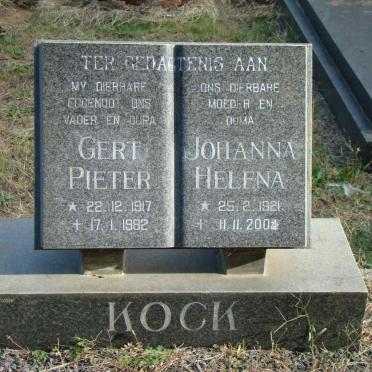 KOCK Gert Pieter 1917-1982 &amp; Johanna Helena 1921-2004