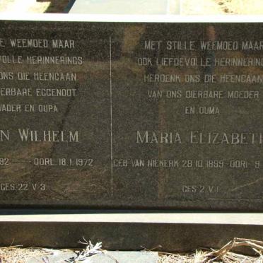 LAUBSCHER Johan Wilhelm 1892-1972 &amp; Maria Elizabeth VAN NIEKERK 1899-1974