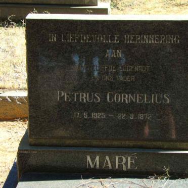 MARE Petrus Cornelius 1925-1972