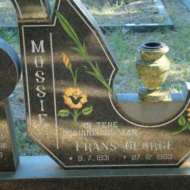 MOSTERT Frans George 1931-1983 &amp; Susanna Sophia 1934-1993 