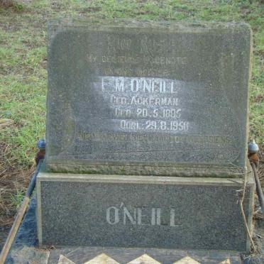 O'NEILL F.M. nee ACKERMAN 1885-1950