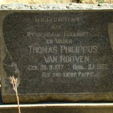 ROOYEN Thomas Philippus, van 1917-1958