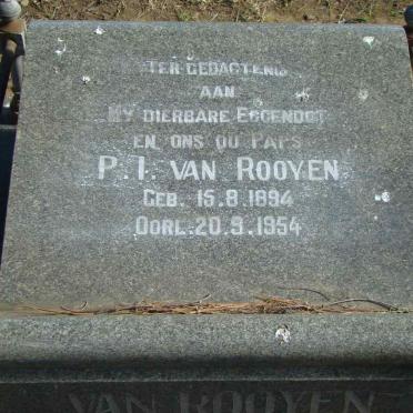 ROOYEN P.I., van 1894-1954