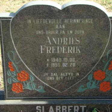 SLABBERT Andries Frederik 1940-1995