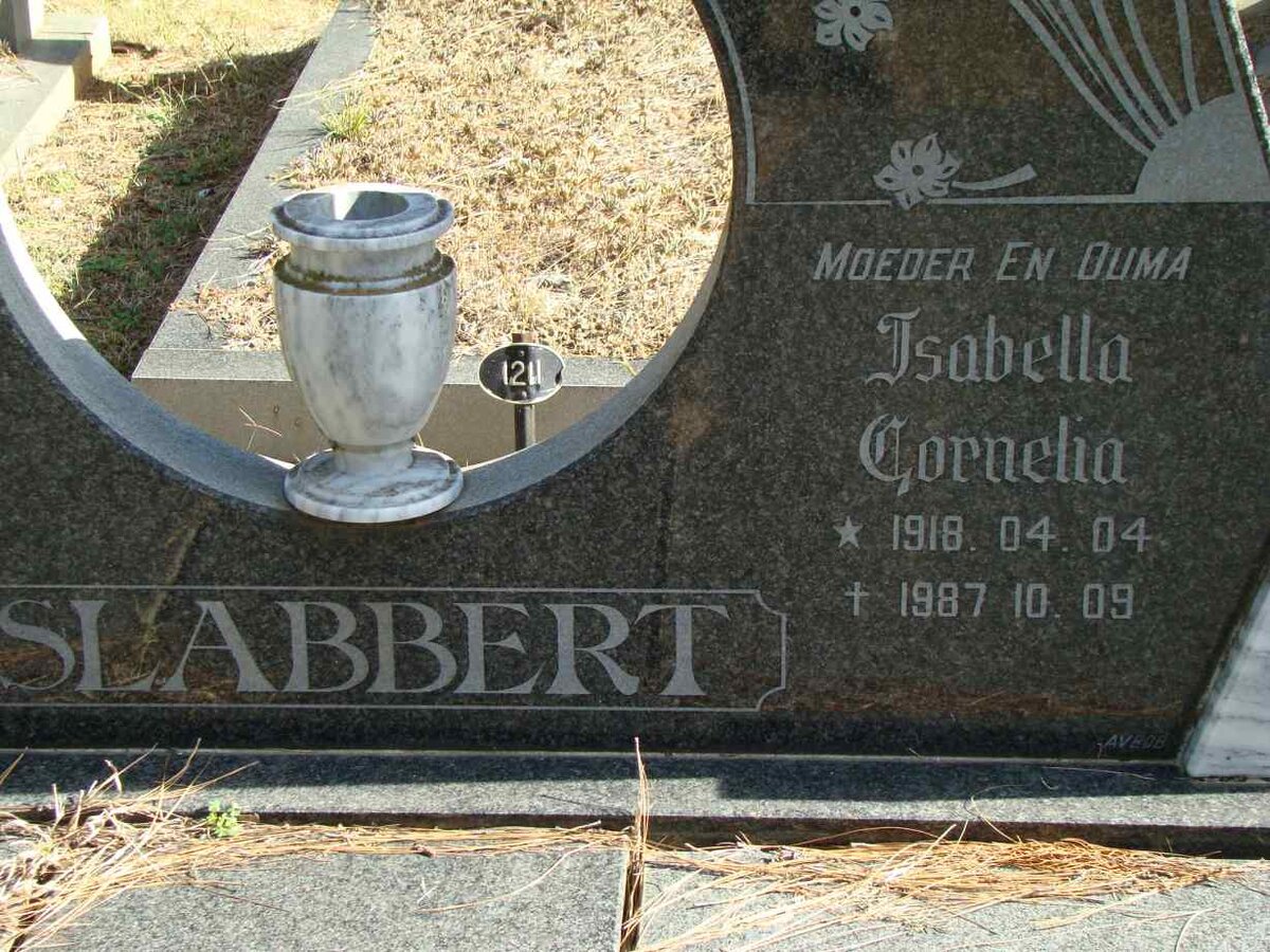 SLABBERT Isabella Cornelia 1916-1987