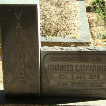 TONDER Johannes Caspardus, van 1875-1966