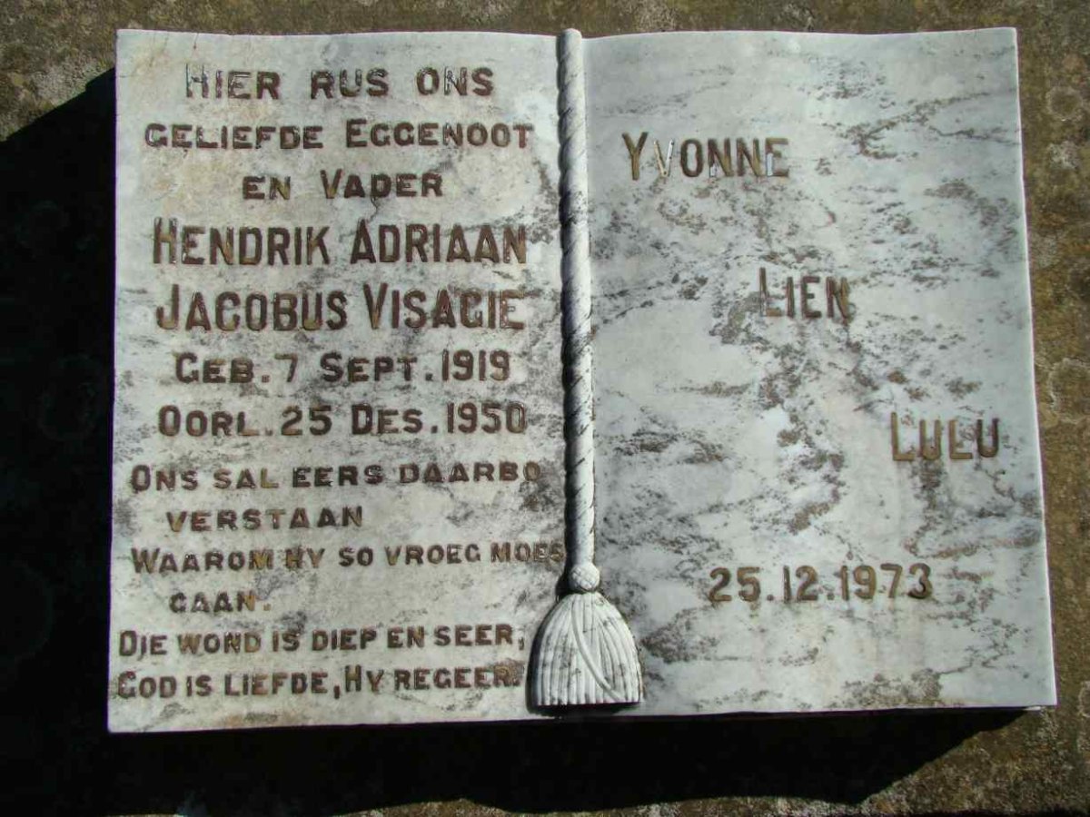 VISAGIE Hendrik Adriaan Jacobus 1919-1950