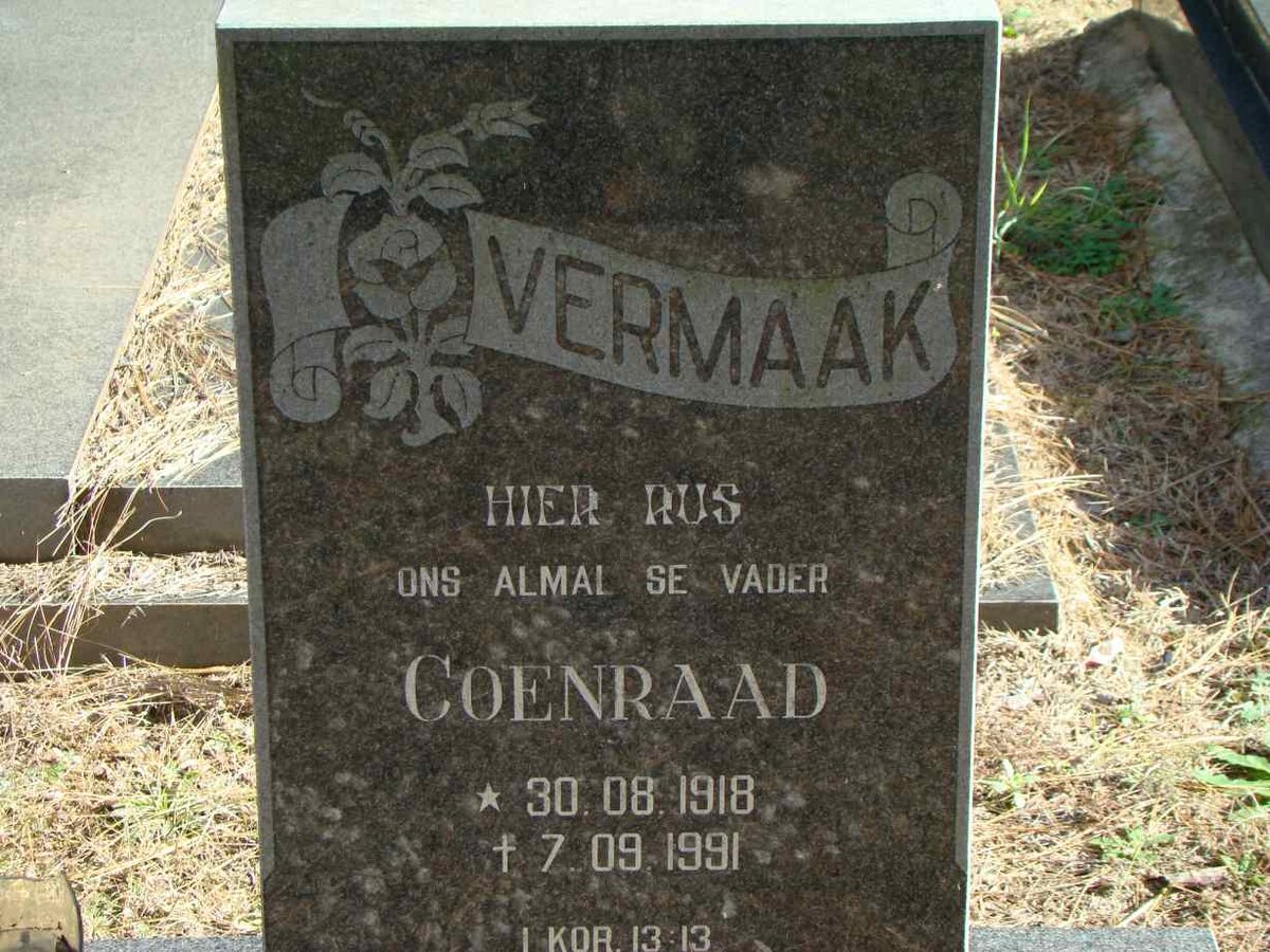 VERMAAK Coenraad 1918-1991