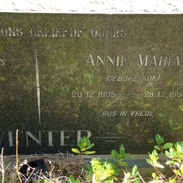 VENTER Annie Maria nee KOK 1905-1964