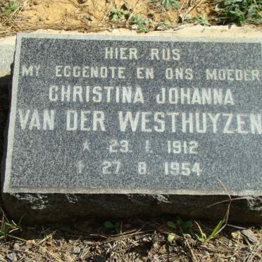 WESTHUYZEN Christina Johanna, van der 1912-1954