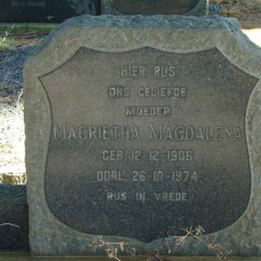 WENTZEL Willem Jacobus 1900-1961 &amp; Magrietha Magdalena 1908-1974 