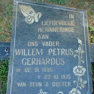 ? Willem Petrus Gerhardus 1895-1975