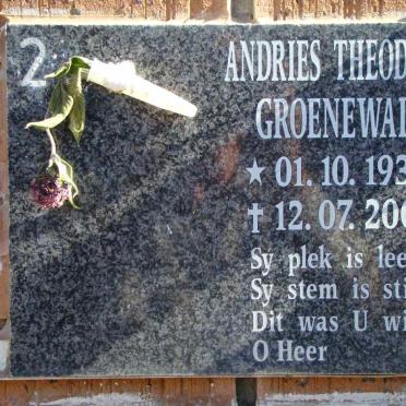 GROENEWALD Andries Theodorus 1933-2002