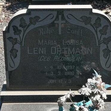 ORTMANN Maria Louisa Leni nee REDINGER 1897-1986