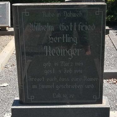 REDLINGER Wilhelm Gottfried Hertling 1919-1991