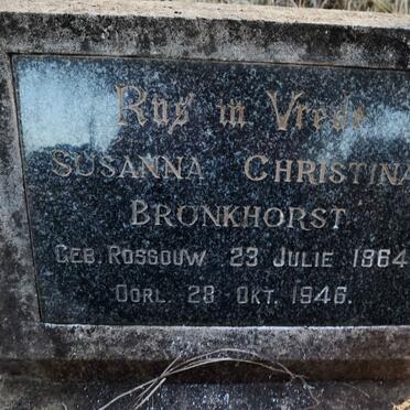 BRONKHORST Susanna Christina 1864-1946