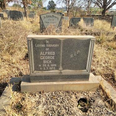 BICK Alfred George 1886-1972