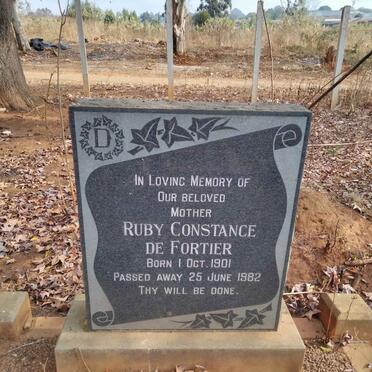 FORTIER Ruby Constance, de 1901-1982