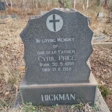 HICKMAN Cyril Price 1899-1958