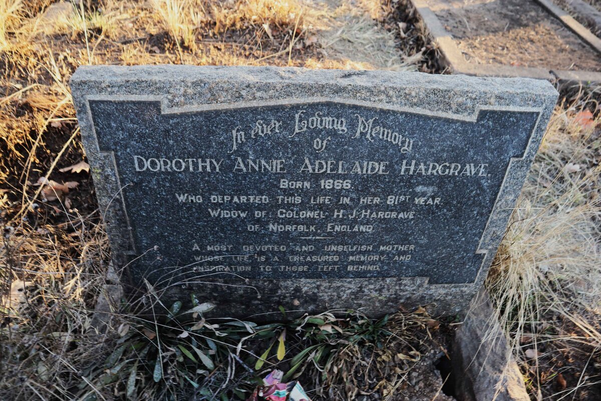 HARGRAVE Dorothy Annie Adelaide 1866-