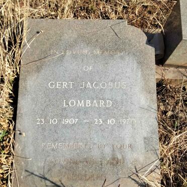LOMBARD Gert Jacobus 1907-1970