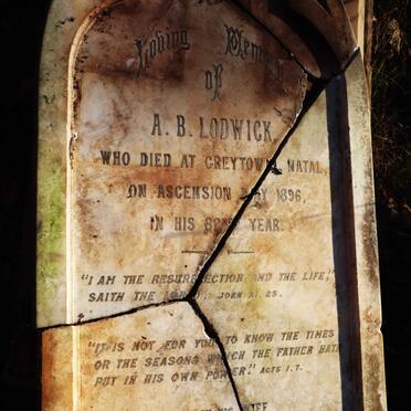 LODWICK A.B. -1896 & Thurza Ann -1910