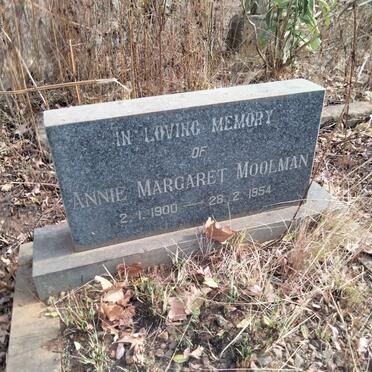 MOOLMAN Annie Margaret 1900-1954