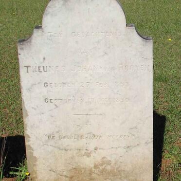 ROOYEN Theunis Johan, van 1853-1890