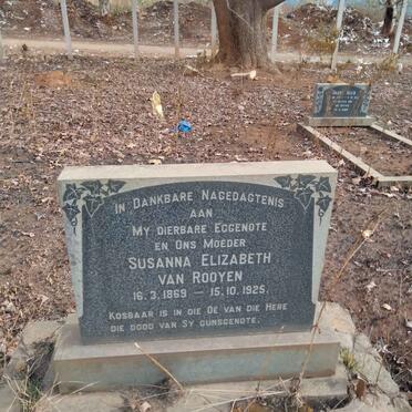 ROOYEN Susanna Elizabeth, van 1869-1925