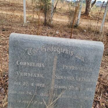 VERMAAK Cornelius 1882-195? & Petronella Susanna 1887-1956