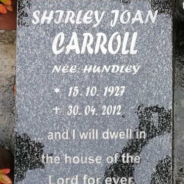 CAROLL Shirley Joan nee HUNDLEY 1927-2012