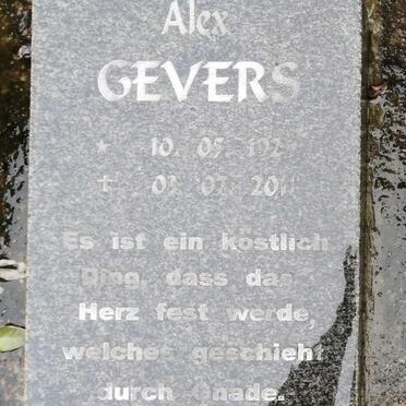 GEVERS Alex 192?-2011