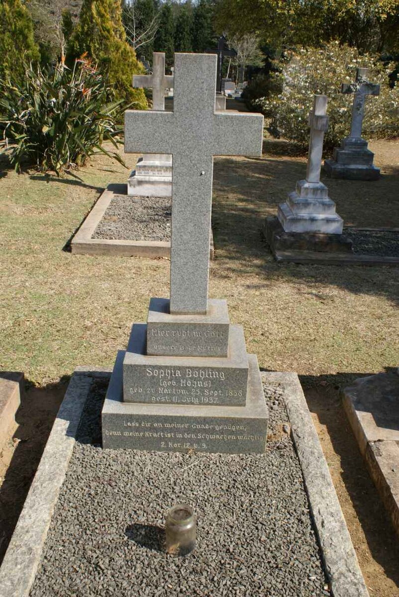 BOHLING Sophia nee HOHNS 1858-1937