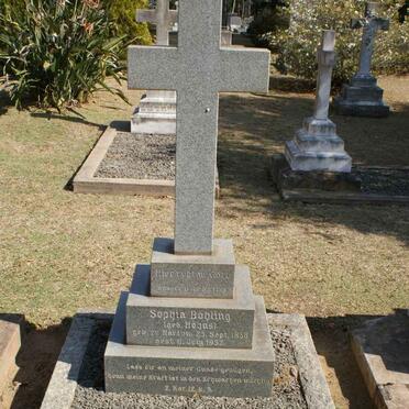 BOHLING Sophia nee HOHNS 1858-1937