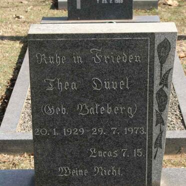DUVEL Thea nee BAKEBERG 1929-1973