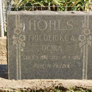 HOHLS Friederike A. Dora 1900-1946