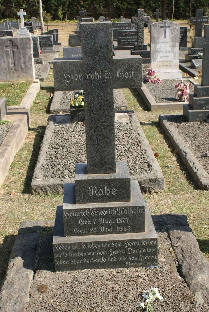 RABE Heinrich Friedrich Wilhelm 1877-1953
