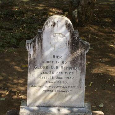 SCHMIDT Georg D.B. 1921-1932