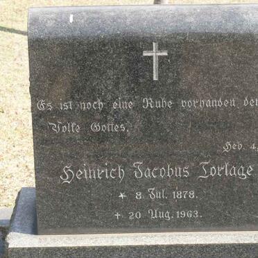 TORLAGE Heinrich Jacobus 1878-1963