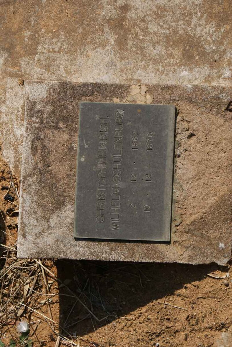 SCHULENBURG Christoph Heinrich Wilhelm 1862-1870