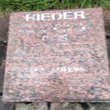 RIEDER Hans &amp; ?