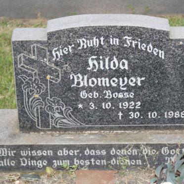BLOMEYER Hilda nee BOSSE 1922-1988