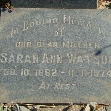 WATSON Sarah Ann 1882-1974