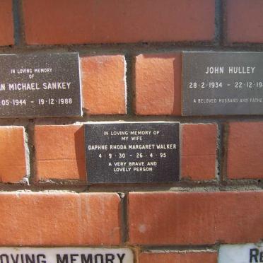 HULLEY John 1934-1989 :: SHANKEY Ian Michael 1944-1988 :: WALKER Daphne Rhoda Margaret 1930-1995