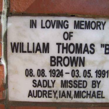 BROWN William Thomas 1924-1991