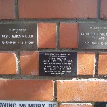 Kwazulu-Natal, HOWICK, Methodist Church, Remembrance wall