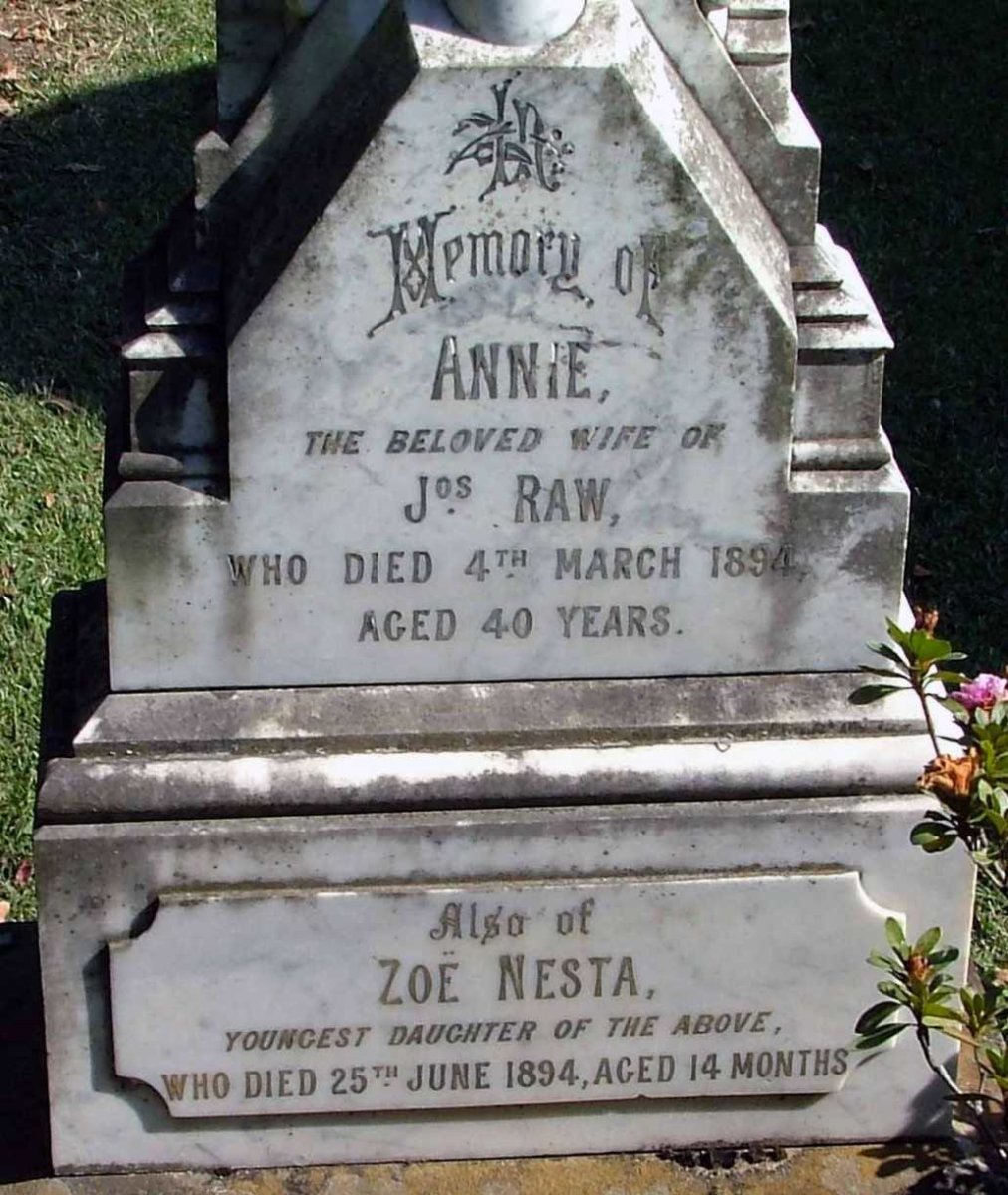 RAW Annie 1854-1894 :: RAW Zoe Nesta 1893-1894