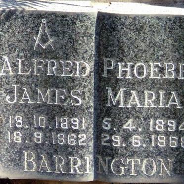 BARRINGTON Alfred James 1891-1962 &amp; Phoebe 1894-1968
