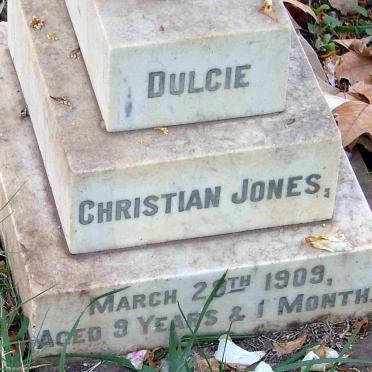 JONES Dulcie Christian 1900-1909